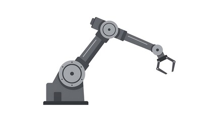 Illustration of an Industrial Robot Arm for Manufacturing and Automation