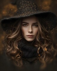 halloween girl with witchcraft, autumn, girl