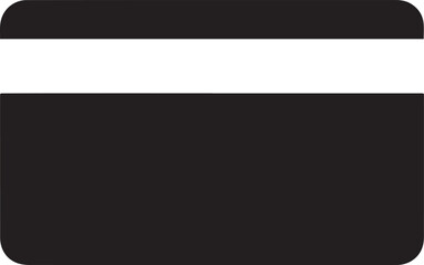 Sleek black payment card with a contrasting white magnetic stripe and rounded corners