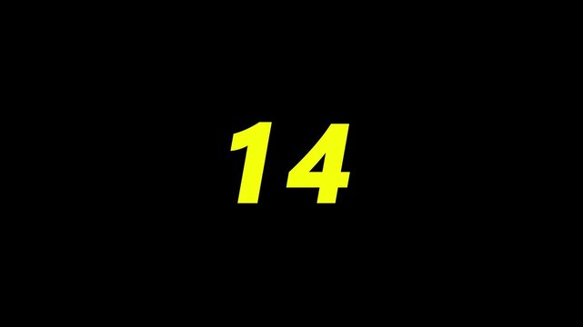 &ldquo;Alpha channel will be included when downloading the 4K Apple ProRes 4444 file only. Countdown animation where the num l from the top and disappear to the bottom