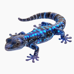 Fototapeta premium Vibrant Blue Gecko 3D Render of a Unique Reptile