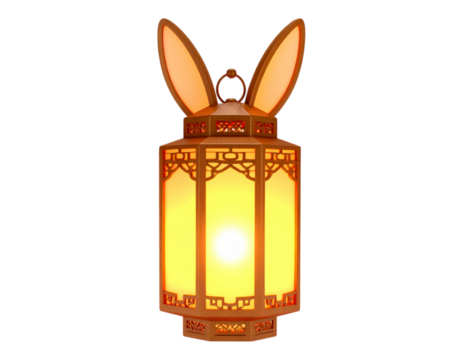 3D glow lamp, rabbit shape