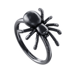 3D Rendered Black Spider Ring - Gothic Jewelry