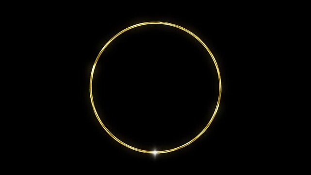 gold circle glitter animated circle gold bracelet frame gold frame 4k looping