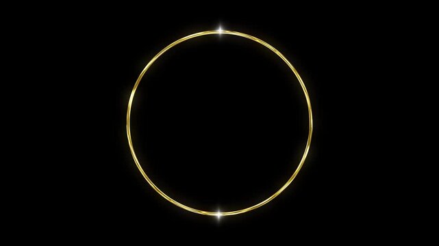 gold circle glitter animated circle gold bracelet frame gold frame 4k looping