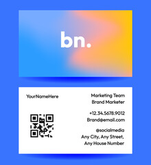 Obraz premium Business card with modern holographic gradient