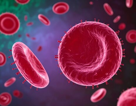 Red blood cells in motion - Powered by Adobe