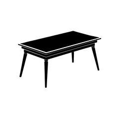 coffee table silhouette vector design
