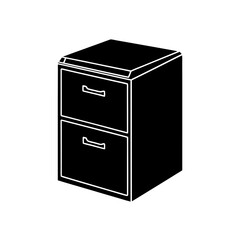 filing cabinet silhouette black furniture