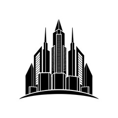 Fototapeta premium modern skyscraper skyline silhouette design