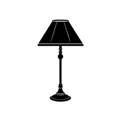 Obraz premium table lamp silhouette vector design
