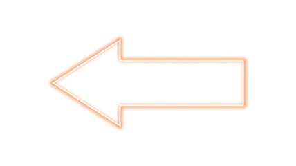 Illustration of an arrow icon pointing to the left with a neon orange gradient color