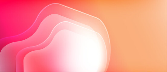 Abstract gradient background. Soft curves blend pink, orange, white hues. Minimalist design evokes warmth, fluidity. Smooth transitions create visual interest.