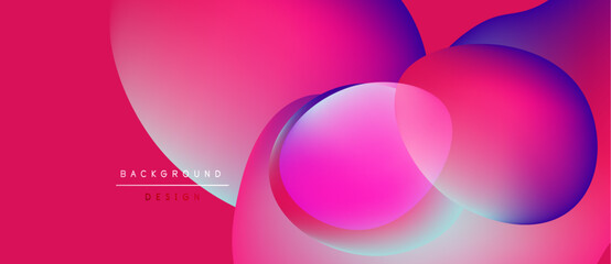 Abstract gradients blend, creating dynamic shapes. Pink, purple hues dominate composition. Modern design element for backgrounds.