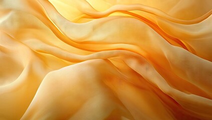 Fototapeta premium Soft, flowing, golden fabric folds