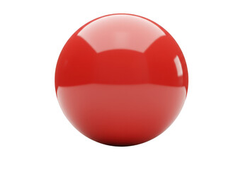 Red sphere isolated on transparent background