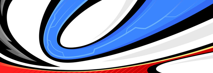 Abstract Stripes, Bold Curves, Modern Sporty Vector Background