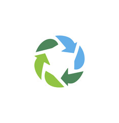 Obraz premium Circular recycling symbol graphic design