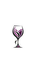 Abstract wine glass illustration