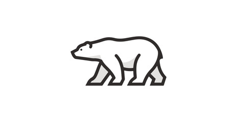 Obraz premium Polar bear silhouette illustration