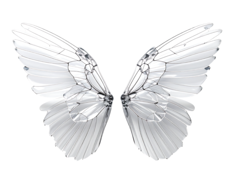 Transparent Butterfly Wings with Delicate Texture and Design