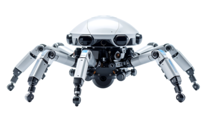Futuristic robotic spider with advanced technology and sleek design