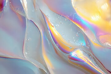 Abstract Colorful Iridescent Gel Texture Background