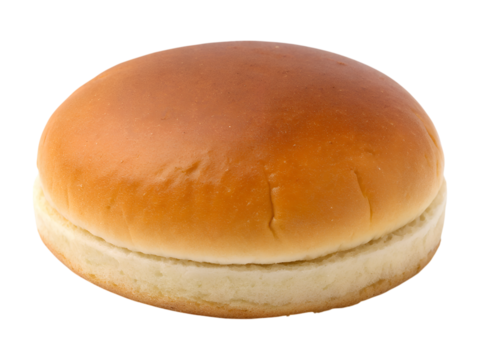 Hamburger bun isolated on transparent background