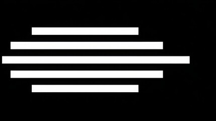 Abstract Black and White Horizontal Lines Design on Dark Background