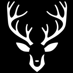 Simple deer head silhouette