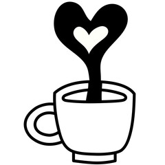 cute heart icon illustration