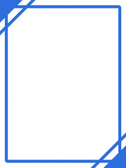 縦フレーム2,青枠,デザイン,カード,インフォメーション,三角,メッセージ,伝言,告知,お知らせ,メモ,コメント,広告,シンプル,直線的,囲み,ブルー	