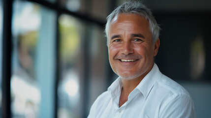 Obraz premium Retrato de um homem de negócios sorridente