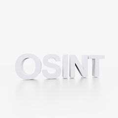 osint 3DText seculity 情報　セキュリティ