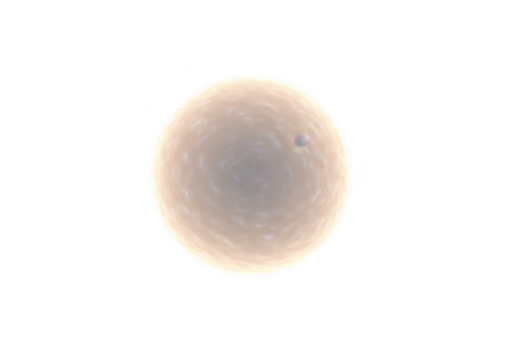 A glowing bright orb, resembling the sun or a celestial body, isolated on a transparent background