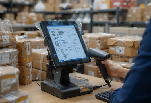 POS terminal in warehouse logistics