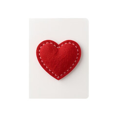Obraz premium red heart on white background