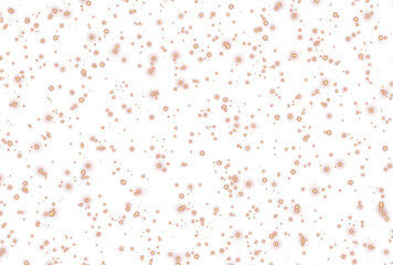 Abstract glittering gold stars particles isolated on transparent background. Sparkling gold dust particles cutout, festival concept. Png file