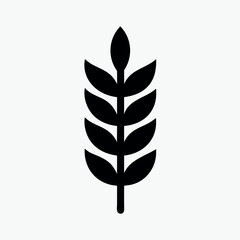 minimalist wheat icon vector template