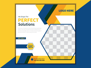 Creative And Modern Business Social Media Post Design Vector, Professional Corporate Layout