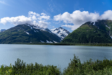  Byron Glacier. Scenic View Of The Glacier, Portage Glacier Road. Portage Lake. Anchorage is in...