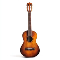 Obraz premium Antique wooden acoustic guitar, front view