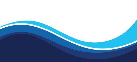 Abstract blue wavy bussines border with copy space banner for presentation decoration background