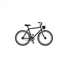 Obraz premium Simple Bicycle Silhouette Vector