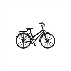 Fototapeta premium Simple Bicycle Silhouette Vector