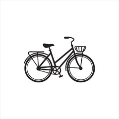 Fototapeta premium Simple Bicycle Silhouette Vector