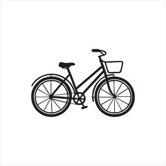 Fototapeta premium Simple Bicycle Silhouette Vector