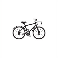 Obraz premium Simple Bicycle Silhouette Vector
