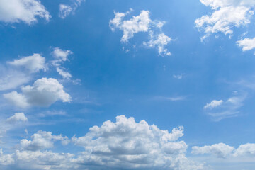 夏の青空と日差しに輝く夏の雲200
