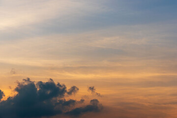 夏の空　夕暮れの時の空と雲175